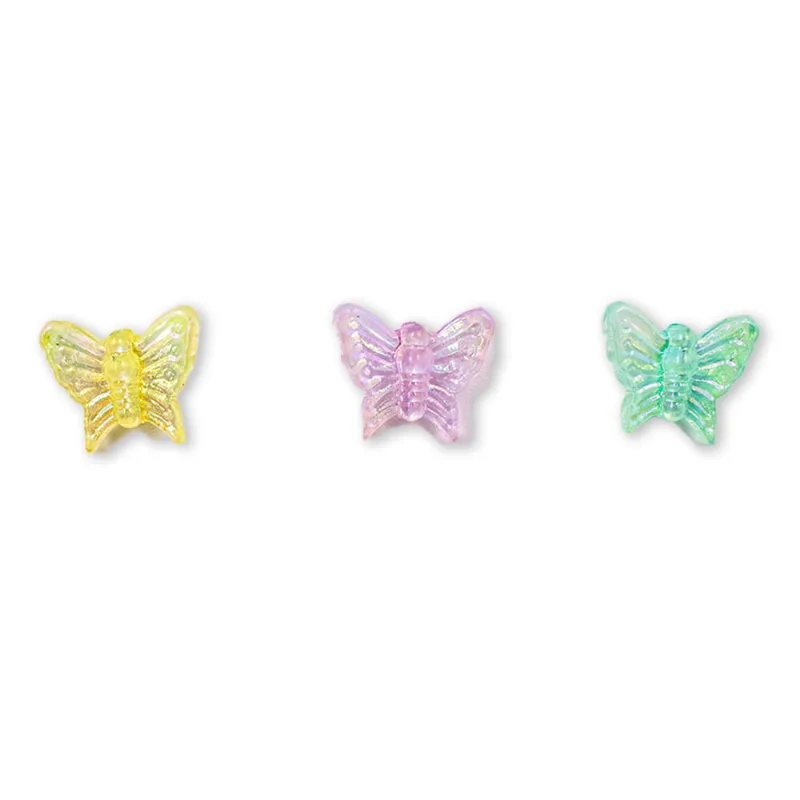 ENTREMEIO BORBOLETA IRISADA 15X11MM EM PLASTICO COM 500G 984 - Colorido Misturado
