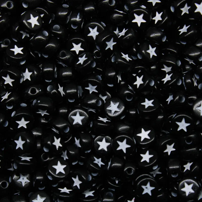 ENTREMEIO QUADRADO COM ESTRELA 07MM EM PLASTICO COM 500GR 225 - Preto Z25