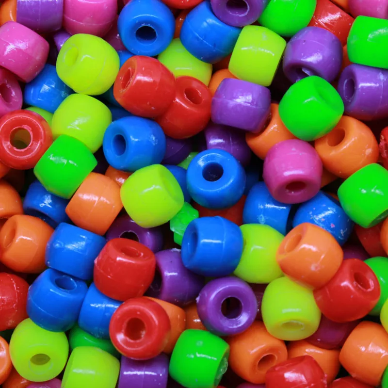 Miçanga Tererê 8X10mm Em Plástico Com 500G 528 - Colorido Neon