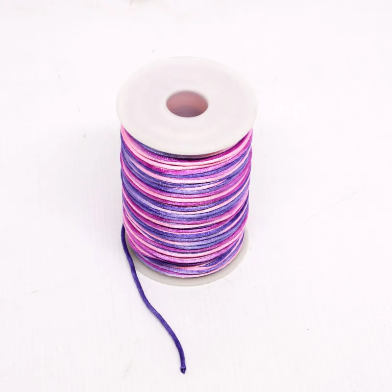 Carretel Fio De Cetim Tie Dye 02Mm Com 100 Metros 211 - Lilas