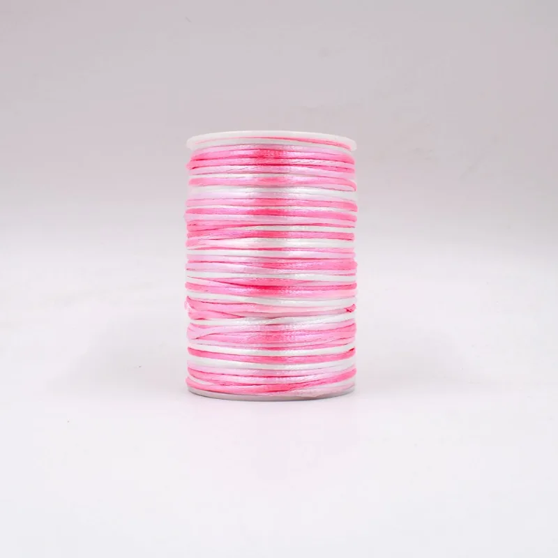 Carretel Fio De Cetim Tie Dye 02Mm Com 100 Metros 240 - Rosa