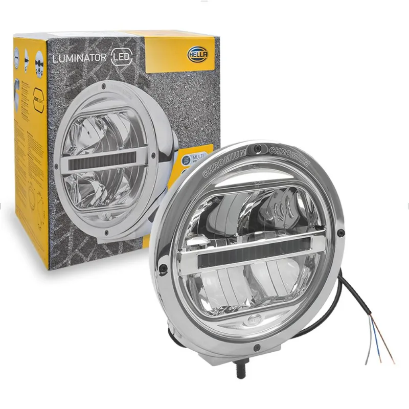 Farol Auxiliar LED Novo Rallye 4000 Luminator LED 14,5W Cromado Hella