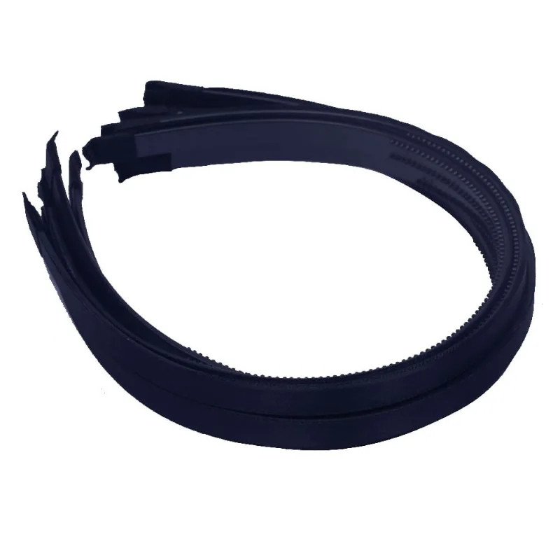 Tiara Com Dente 08Mm Em Cetim Com 12 Unidades 034T - Preto 034