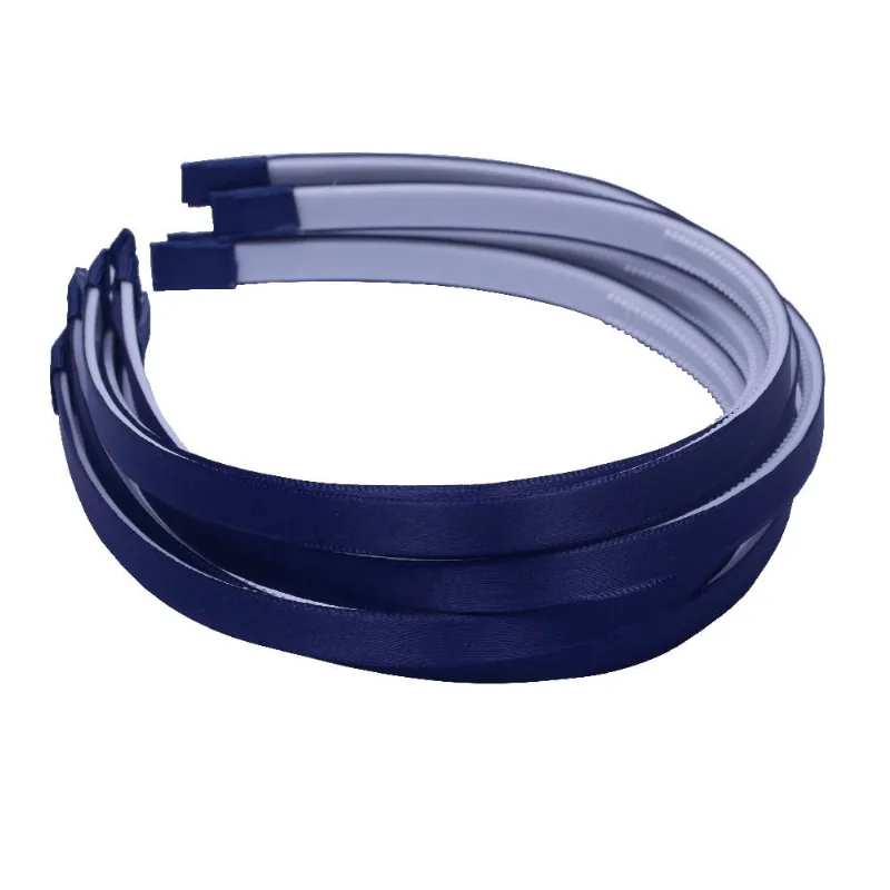 Tiara Com Dente 08Mm Em Cetim Com 12 Unidades 035Tc - Azul Marinho 035