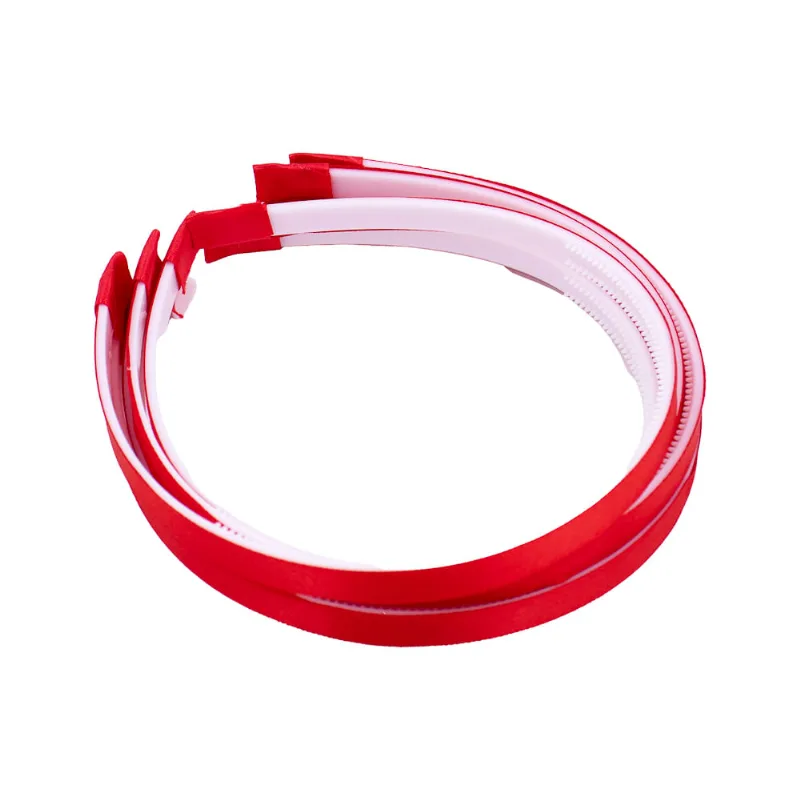 Tiara Com Dente 08Mm Em Cetim Com 12 Unidades 201 - Vermelho