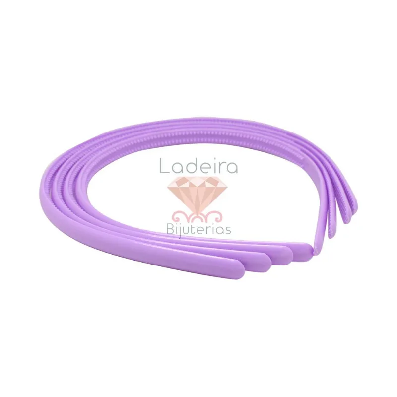 Tiara Arredondada Com Dente 8Mm Em Plastico Com 12 Unidades 110T - Lilas 110