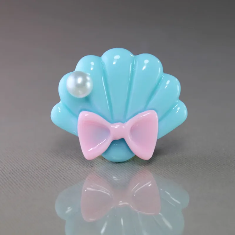 Concha 25X30mm Em Resina Com 50 Peças 042 - Azul 42