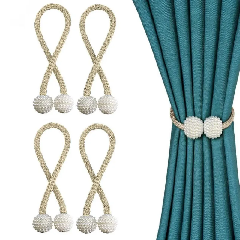 Kit 4 Prendedores Magnéticos - Bege, Branco, Cinza 45cm
