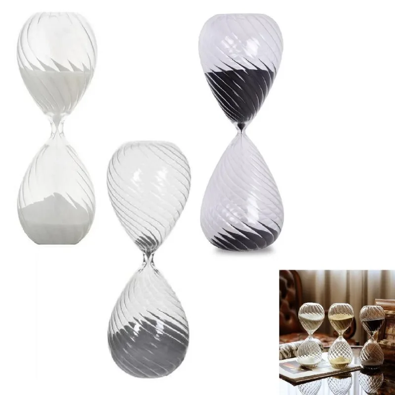 Ampulheta De Vidro 5 Minutos - 12,5x5cm - 3 Unidades