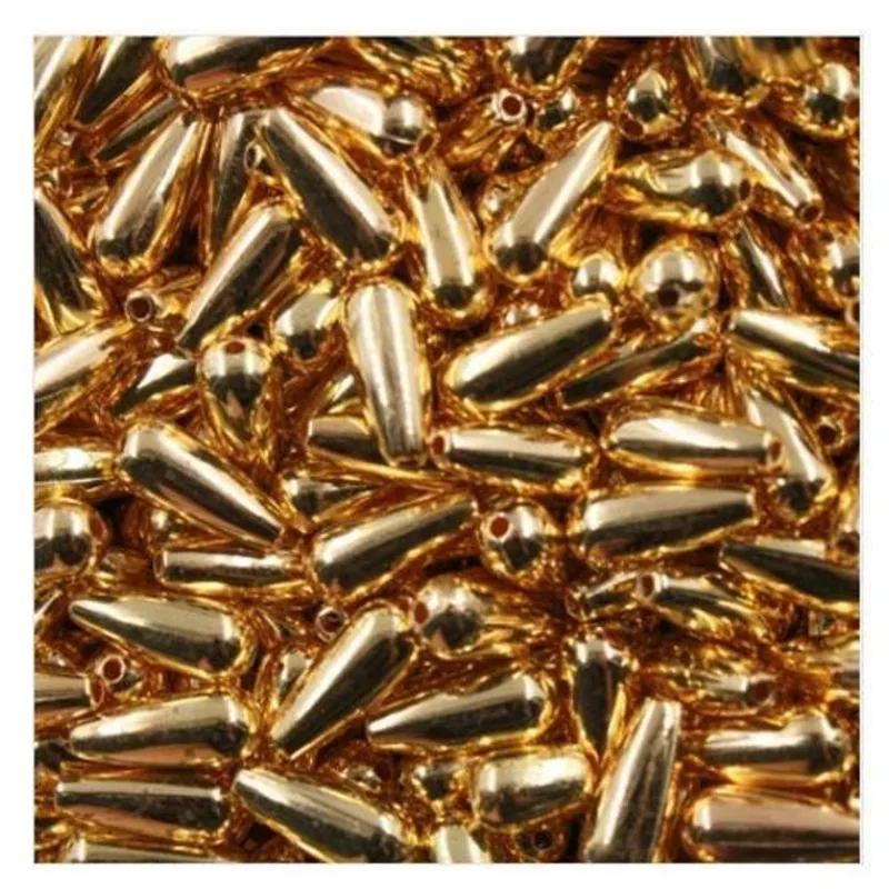 Perola Gota Passante De Plástico Abs 6x10mm