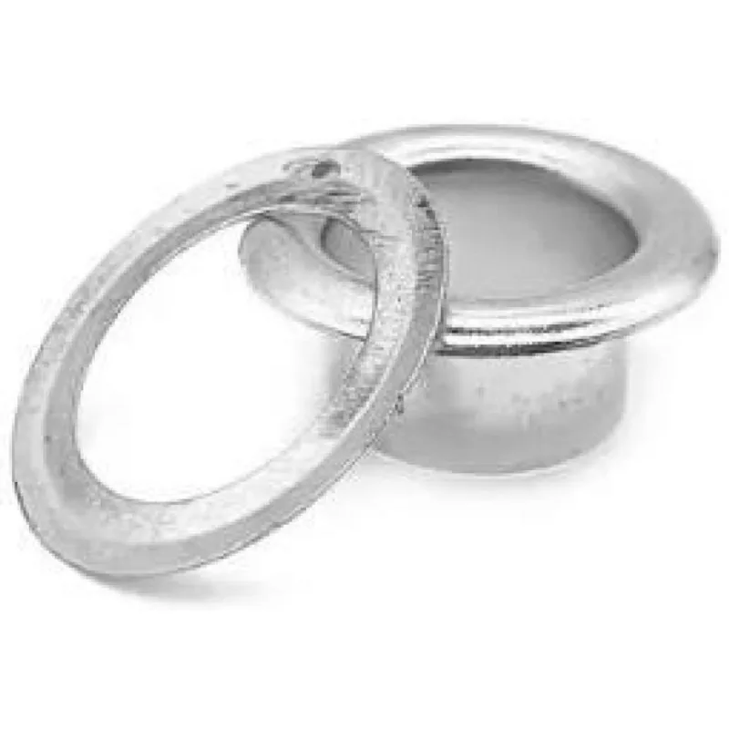 Ilhós Liso Com Arruela Niquel 8.5x5x4mm Com 100 Unidades
