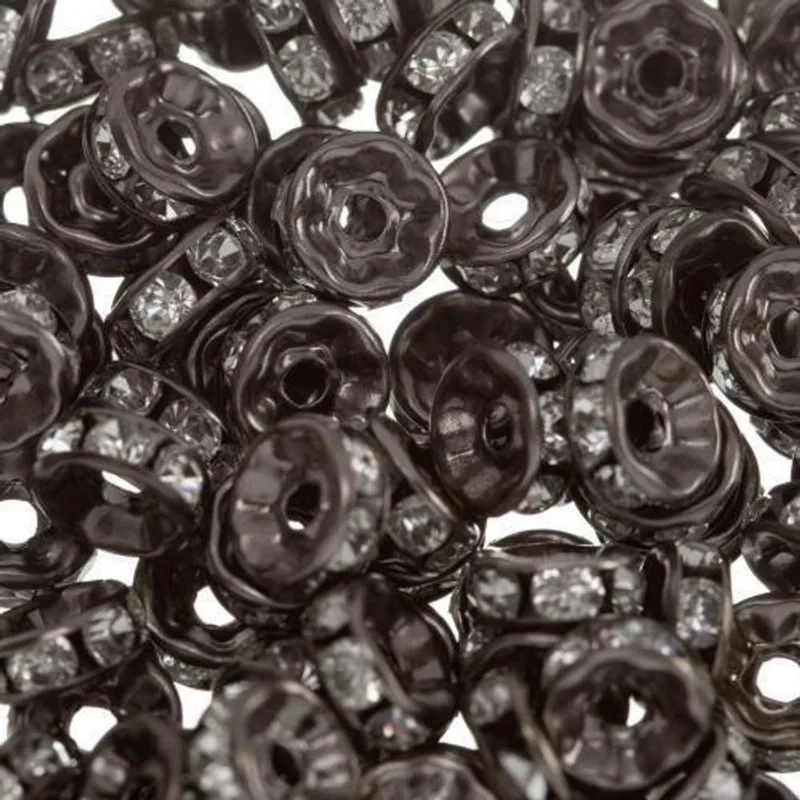 Rondela Rondelle de Strass 6mm com 300 unidades - Chumbo