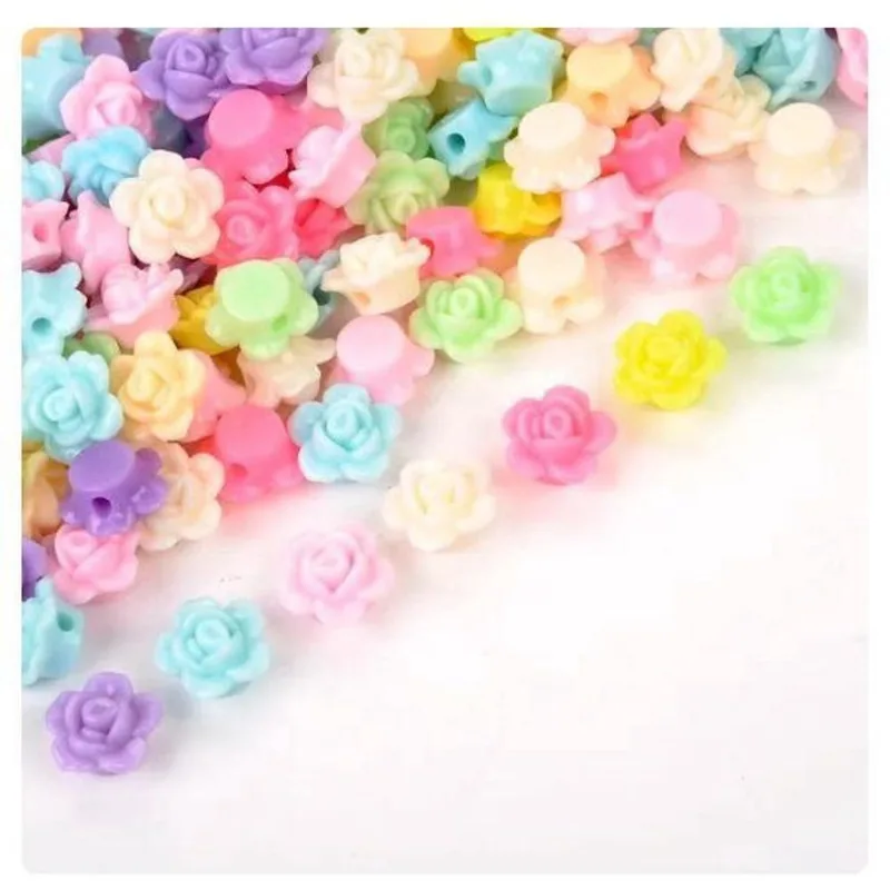 Miçanga Flor 12Mm Candy Colors Com Furo Passante 100 Peças