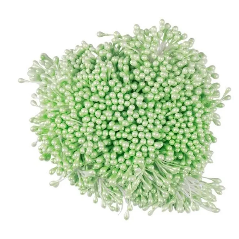 Pistilo Artesanato Flor Verde Claro 6Cm Com 100 Unidades
