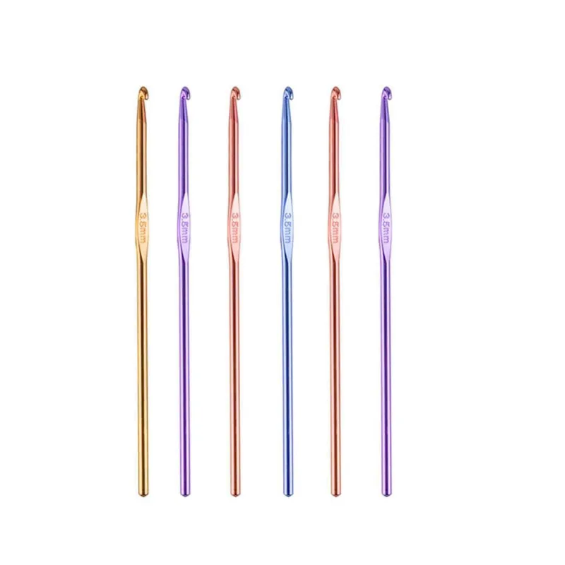 Agulha Crochê Alumínio 3.5mm - Ideal p/ linhas grossas