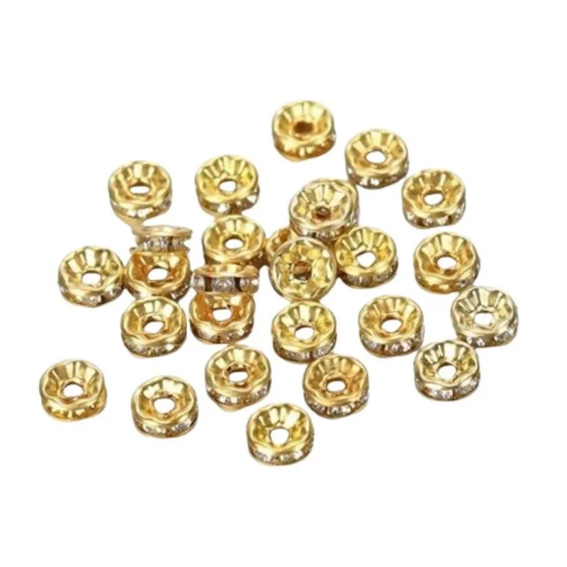 Rondela Rondelle De Strass Dourado 8mm Com 2000 Unidades