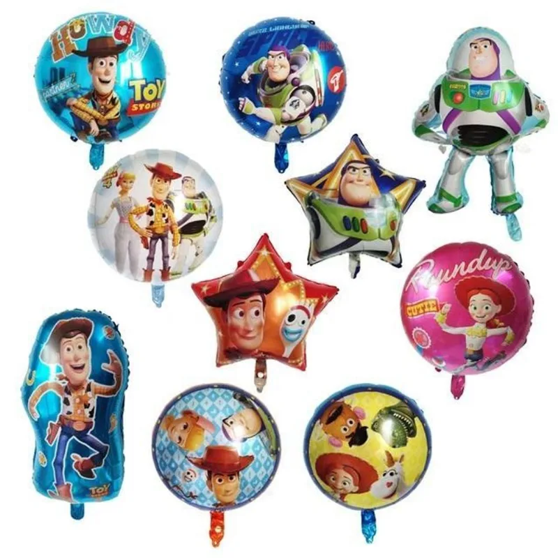 Kit Balão Metalizado Toy Story Woody Buzz 45cm 3 Unidades