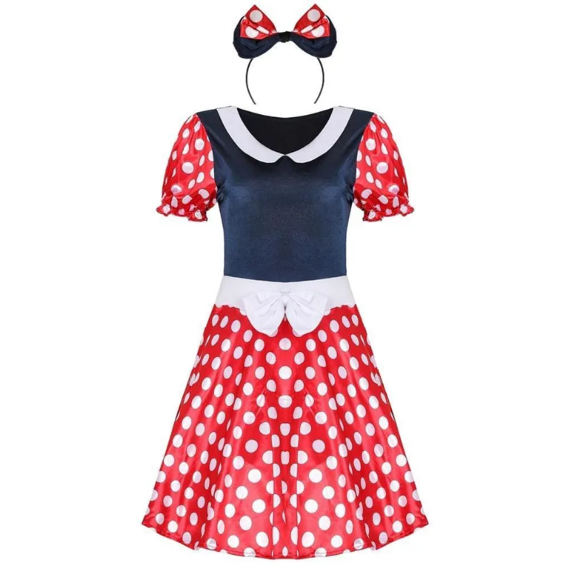 Fantasia Feminina Cosplay Minnie Vermelha 86Cm (Xg)