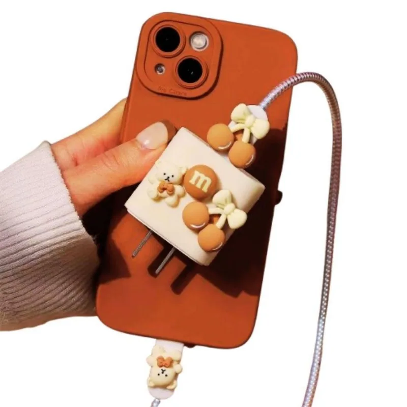 Capa Protetora De Carregador Cabo De Silicone Ursinho