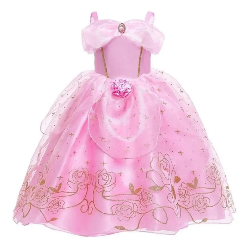 Fantasia Infantil Princesa Aurora 130Cm Veste 6 A 7 Anos