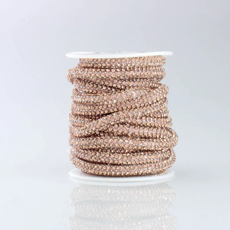 Cordao De Chaton E Strass 06Mm Com 4 Metros 210 - Salmon