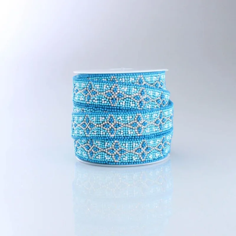 Bolinha Em Resina E Strass 25Mm Termocolante Com 9 Metros Unica