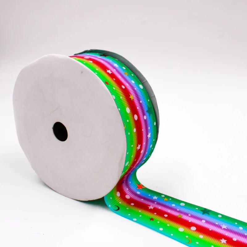 FITA DE GORGURAO LISTRA FINAS ESTRELA FLUORESCENTE 38MM COM 9 METROS 103 - Colorido