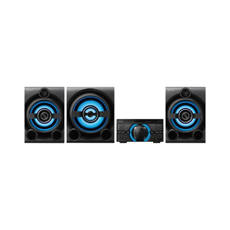 Mini System Sony MHC-M80D Bluetooth, karaokê, entradas HDMI, USB, Microf., Efeitos de luz, Subwoofer, 2150W