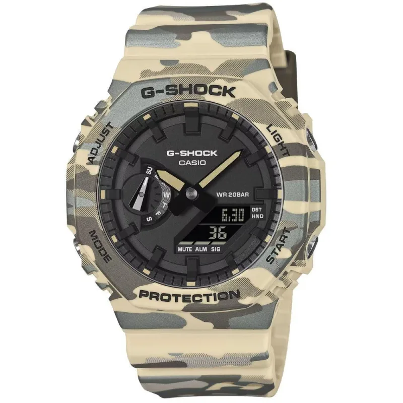 Relógio Masculino G-Shock GA-2100CM-5ADR Analógico e Digital Pulseira Plástica Marrom Casio - Casio