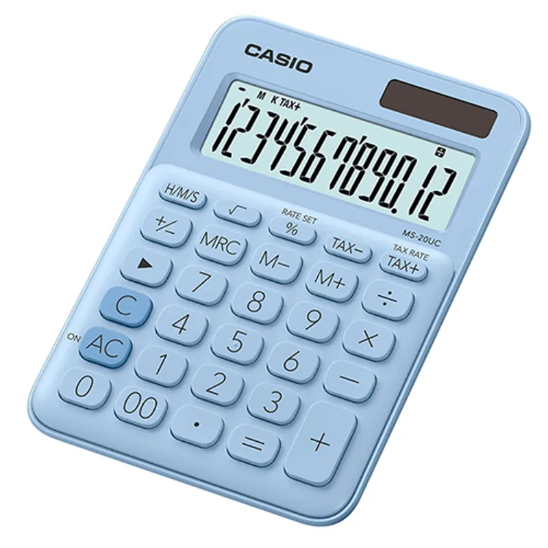 Calculadora Casio Azul MS-20UC-LB-W-DC
