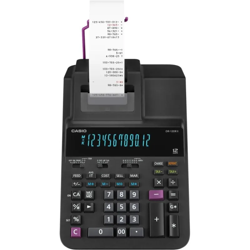 Calculadora de Impressao 12DIG.REIMPRESSAO Preta Bivolt - Casio