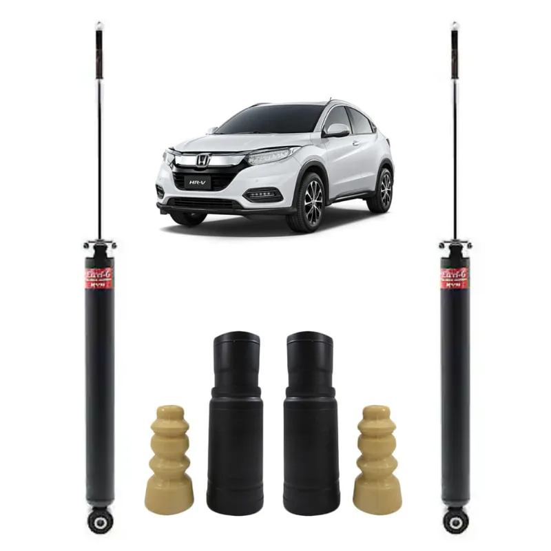 Par Amortecedor Traseiro Kayaba + Kit Batente Esquerdo + Direito Honda Hrv 2015 A 2021