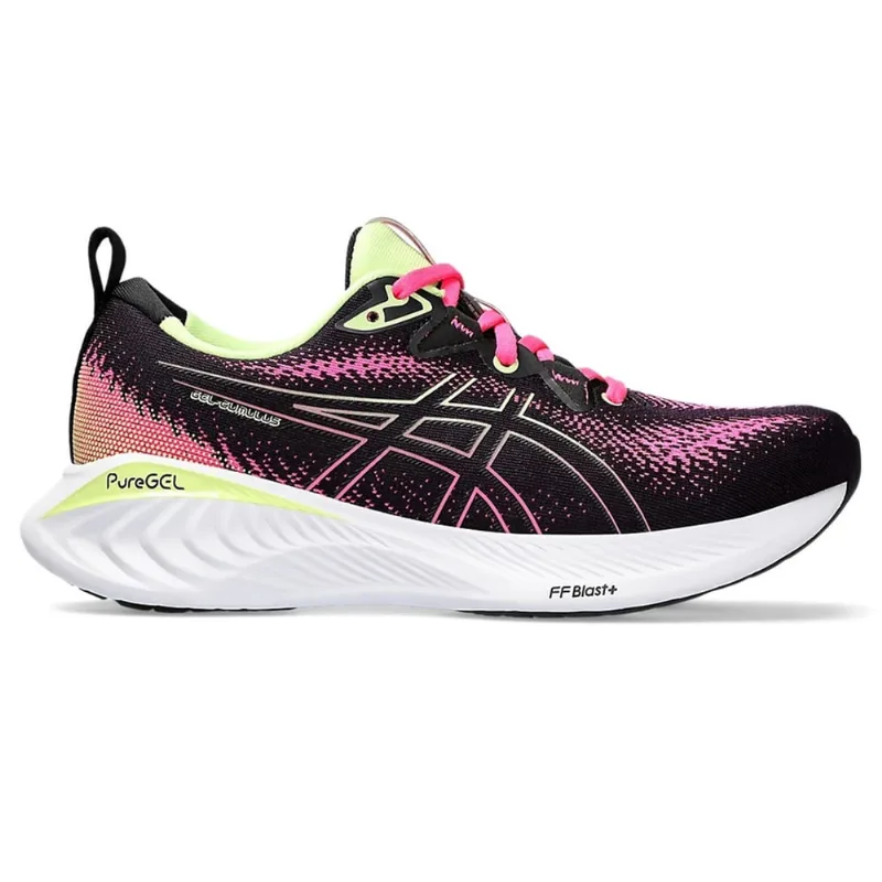 Tênis Asics Gel Cumulus 25 Preto / Rosa - Feminino