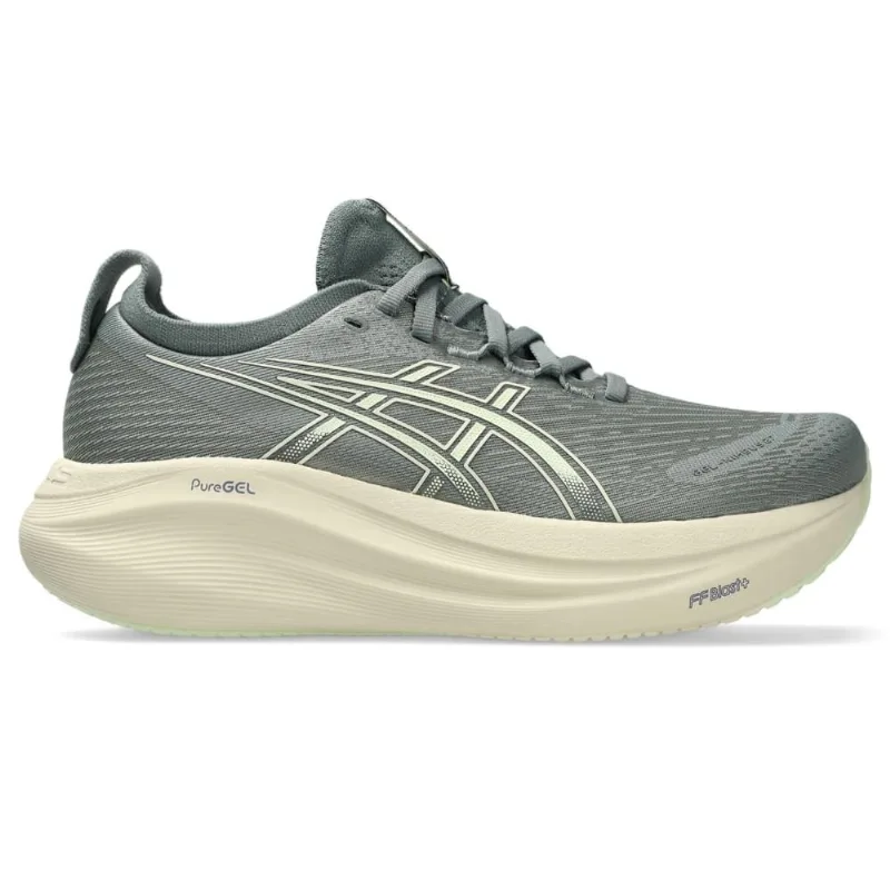 Tenis Asics Gel-nimbus 27 Cinza/verde 34