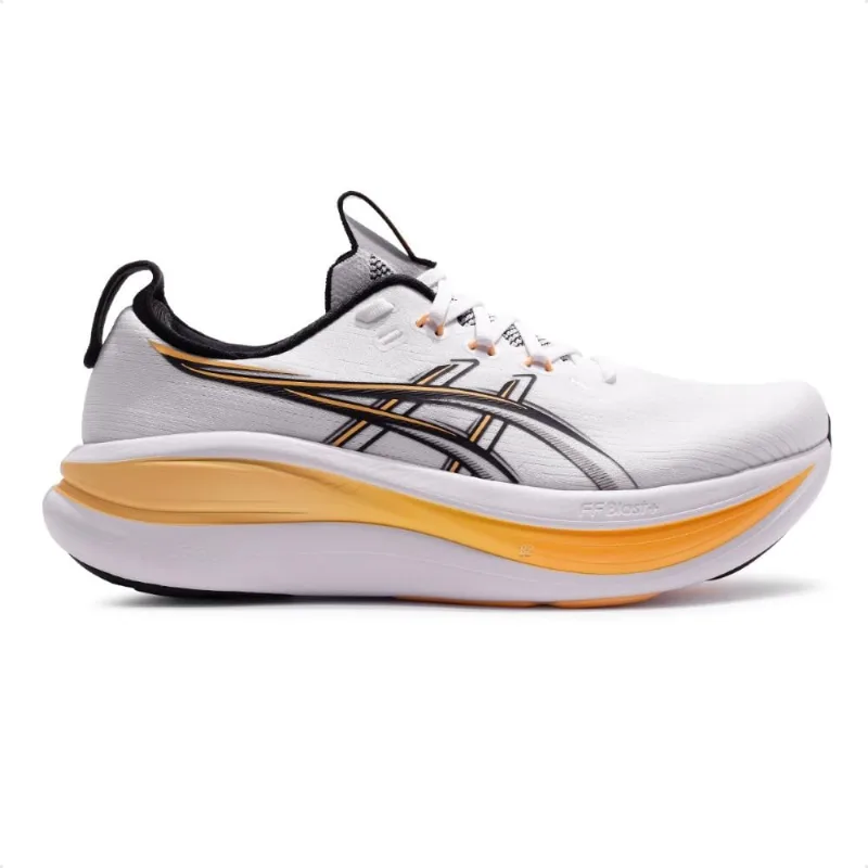 Tênis Asics Gel Nimbus 28 Masculino 44. / Branco / Laranja