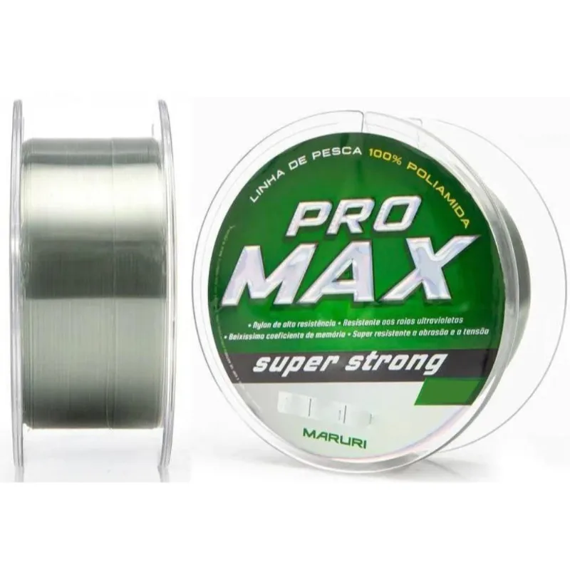 Linha de Pesca Monofilamento Pro Max Super Strong 0,47MM 250M Resistência à Abrasão Verde Maruri