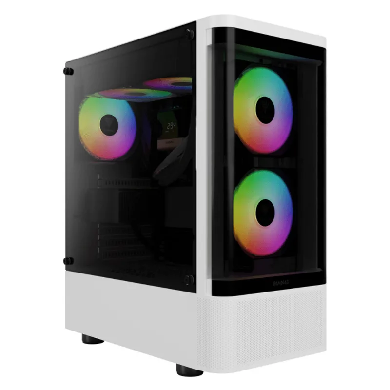 Gabinete Gamer Gamdias Talos E3 Cg Argb 3 Fans S/fonte Midtower Branco - Talos E3 Cg Wh