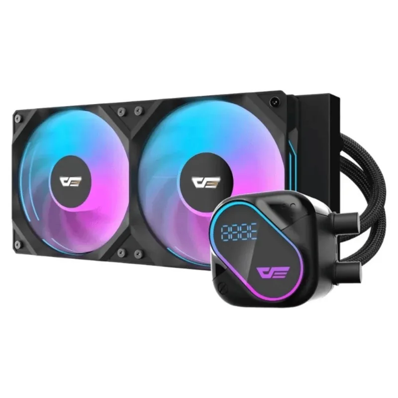 Water Cooler Darkflash ARGB LCD Preto DO240 240mm (MP)