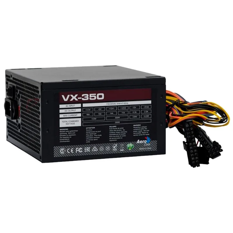 Fonte ATX 350W Aerocool VX-350 Bivolt Sem Cabo (MP)