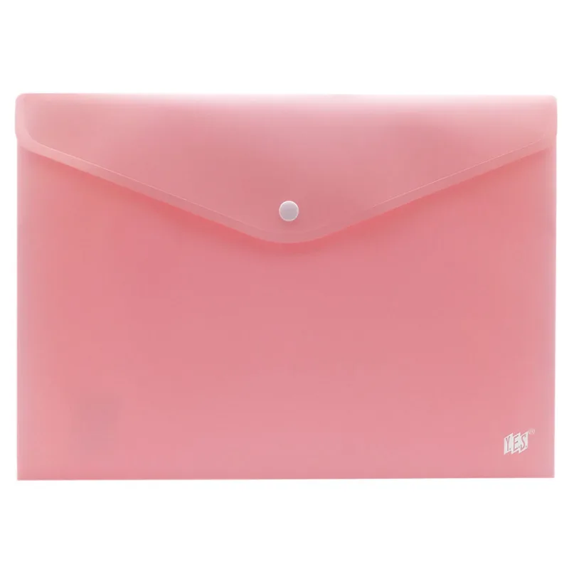Pasta Envelope A4 Com Botão Rosa Pastel