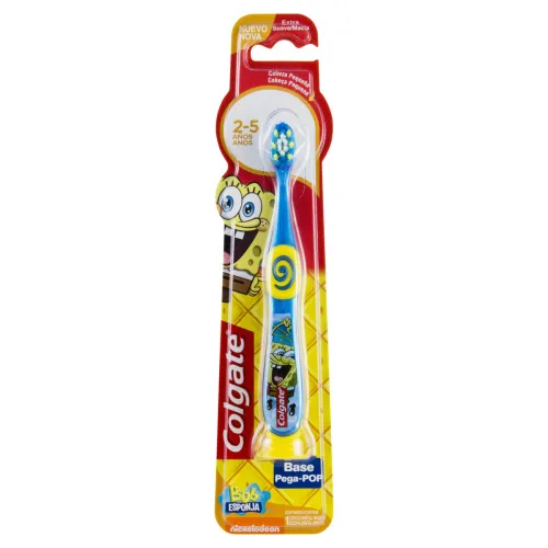 Escova Dental Infantil Suave Bob Esponja Colgate Cartela - COLGATE