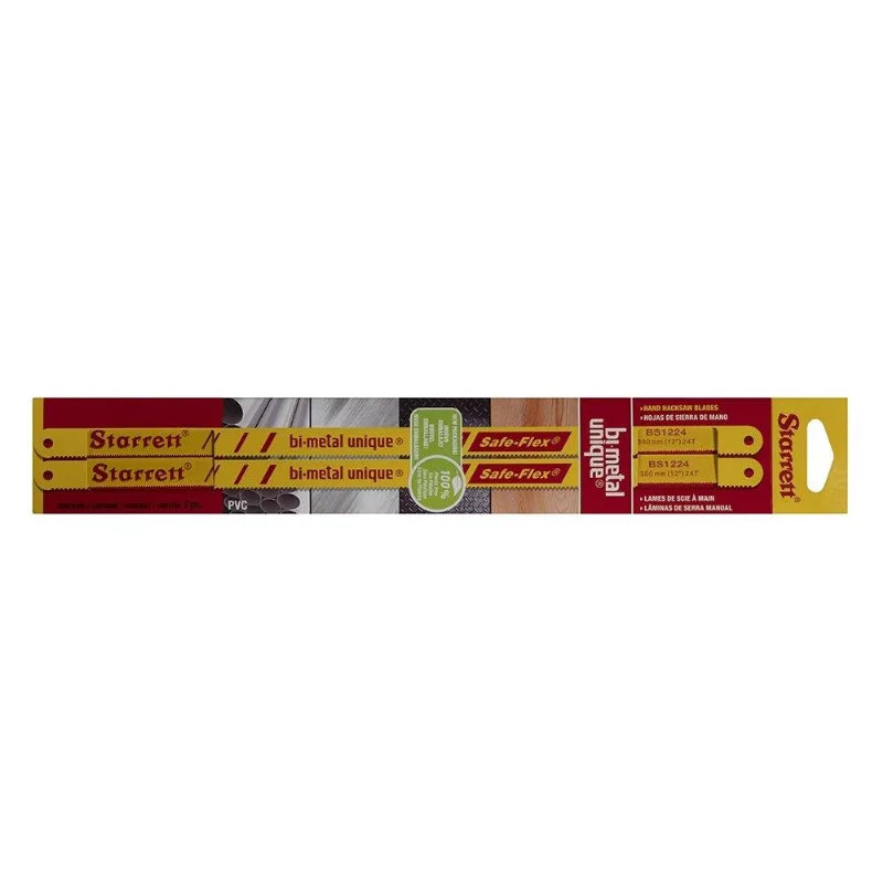 Segueta Starrett Bimetálica Flexível Bs1224 Cartucho - Embalagem Com 10 Cartelas Com 2 Unidades Cada