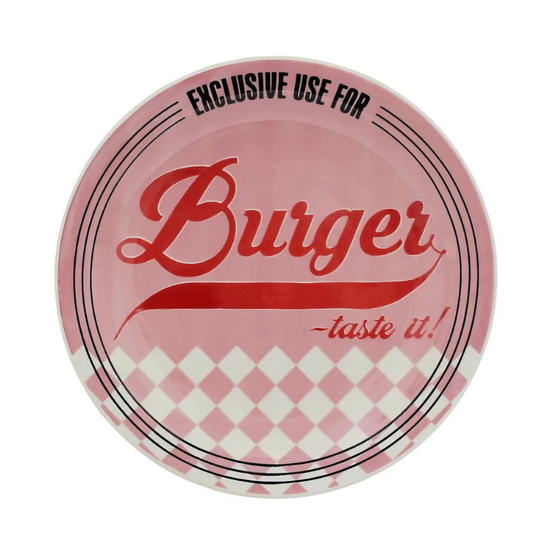 Prato Burger 26cm Rosa
