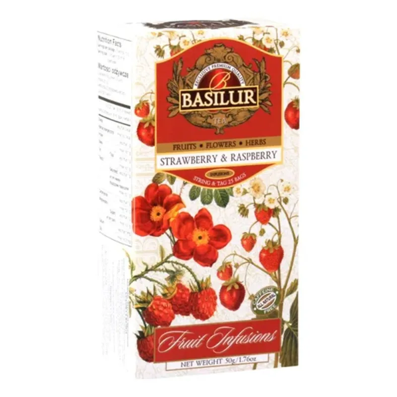 Chá Sem Cafeína Morango E Framboesa Brasilur 36g - Não Informado