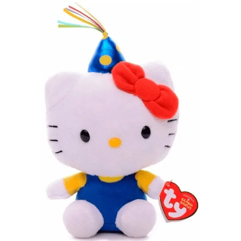 Pelúcia - Beanie Buddies - Hello Kitty - Azul