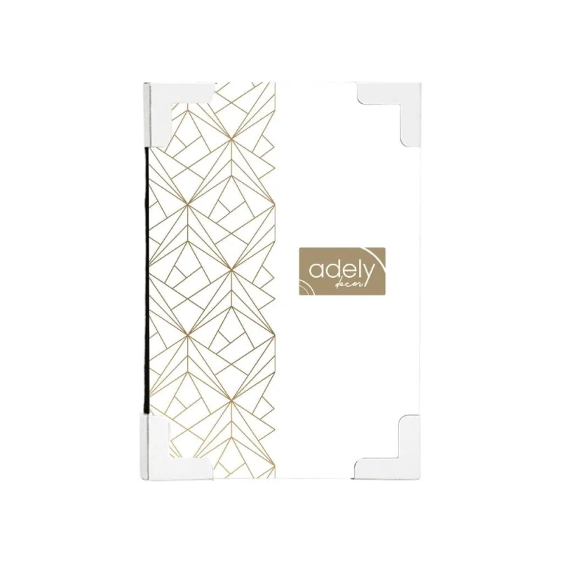 Porta-Retrato 10X15 Prata C/Moldura Nos Cantos - Clip - Adely Decor - Adely Decor