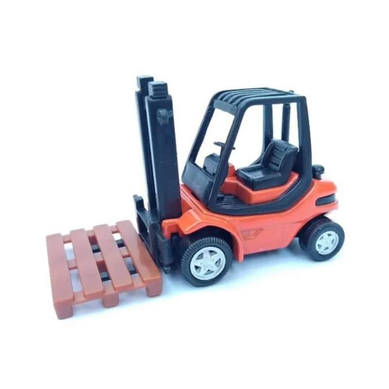 Miniatura Empilhadeira Metal Com 01 Palhete Welly 1:64 Laranja