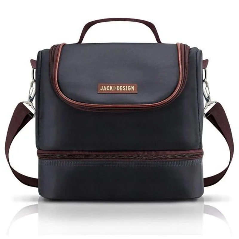 Bolsa Térmica Com 2 Compartimentos For Men Jacki Design Preto/marrom