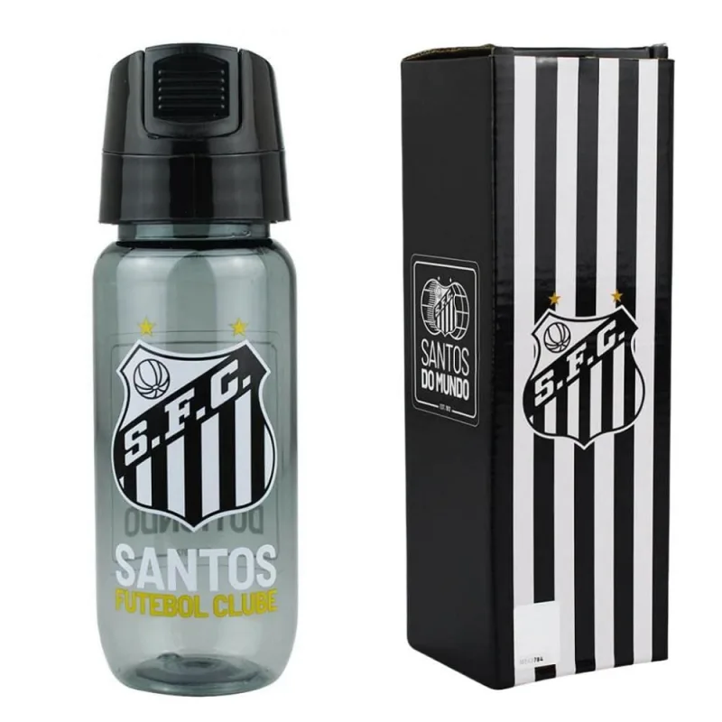 Garrafa De Plástico Santos Squeeze 450ml Oficial - Uni Presentes