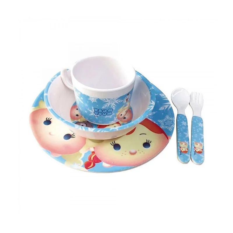 Kit Refeição Infantil Watts 5 Peças Tsum Tsum Frozen (MP)